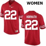 NCAA Ohio State Buckeyes Women's #22 Les Horvath Red Nike Football College Jersey MOO7845VG
